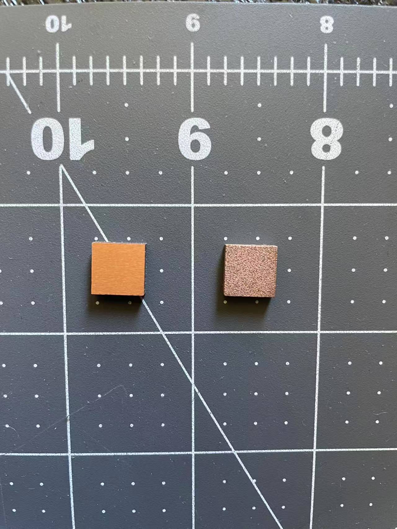 Copper and diamond composite heat sink heat spreader 10x10x3mm