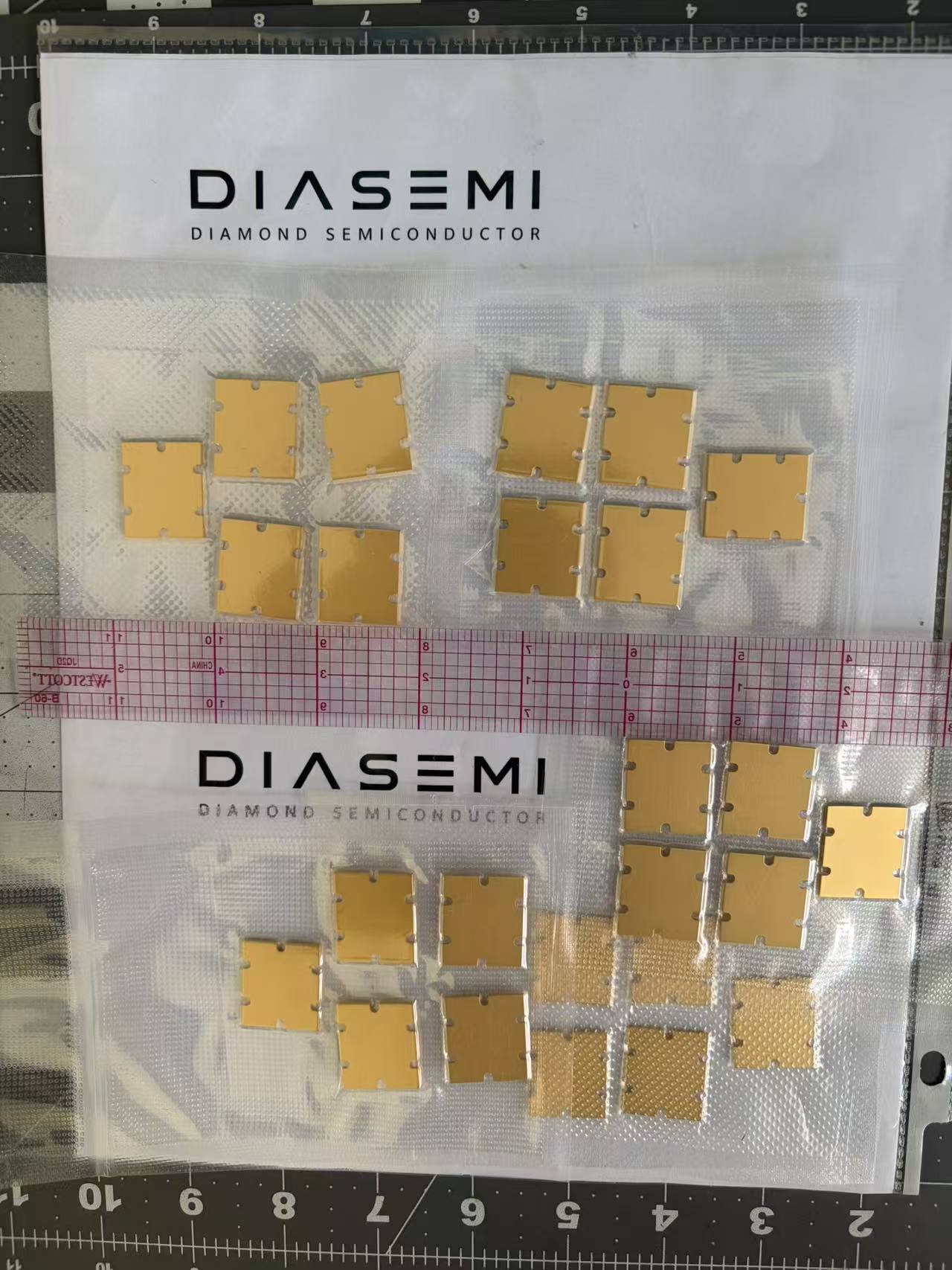 23x20x1 diamond copper composite with 5 micron meter gold coating diasemi