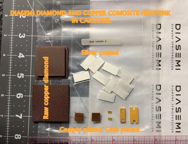 DIASEMI DIAMOND AND COPPER COMOSITE HEATSINK SURFACE COATINGS IN CAROUSEL
