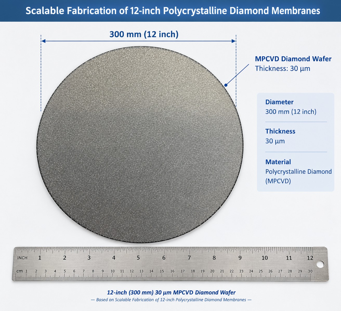 12 inch MPCVD diamond film membrane wafer.jpg 12 inch MPCVD diamond film membrane wafer.jpg
